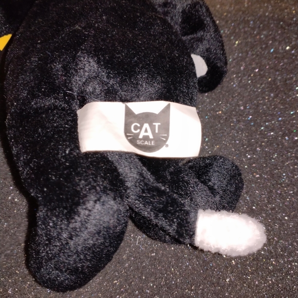 Vintage CAT Scale Beanie Black Kitty Cat Plush Toy - Trucking Collectible! - Picture 3 of 9